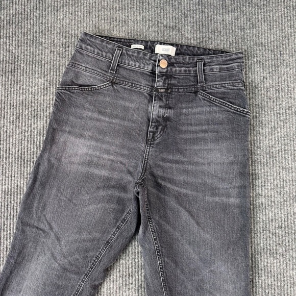 Closed Denim - CLOSED Womens 27 Slim Jeans Black Wash Denim Made in Italy Minimalist Streetwear